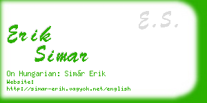 erik simar business card